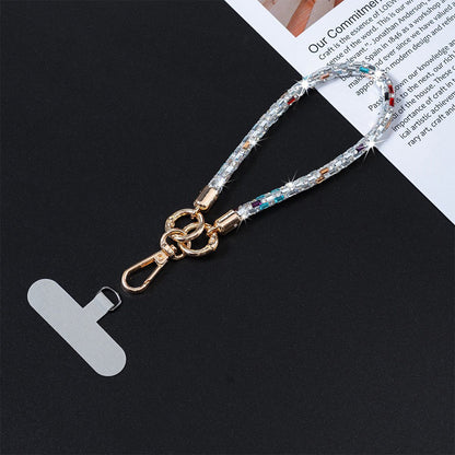 Crossbody Phone Lanyard with Wrist Strap and Locking Clips - Mixed Color