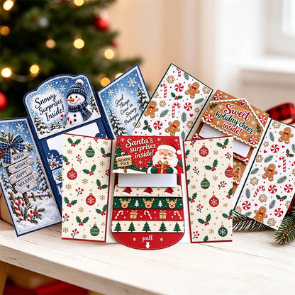 3 Piece Waterfall Christmas Gift Card Booklet Christmas Gift Card Book for Adults