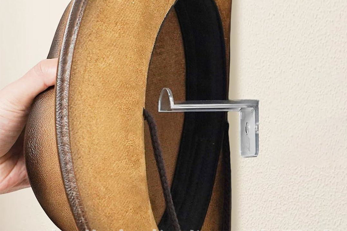 8Pcs Hat Hooks for Wall Cowboy Hat Rack Organizer for Baseball Caps -Transparent