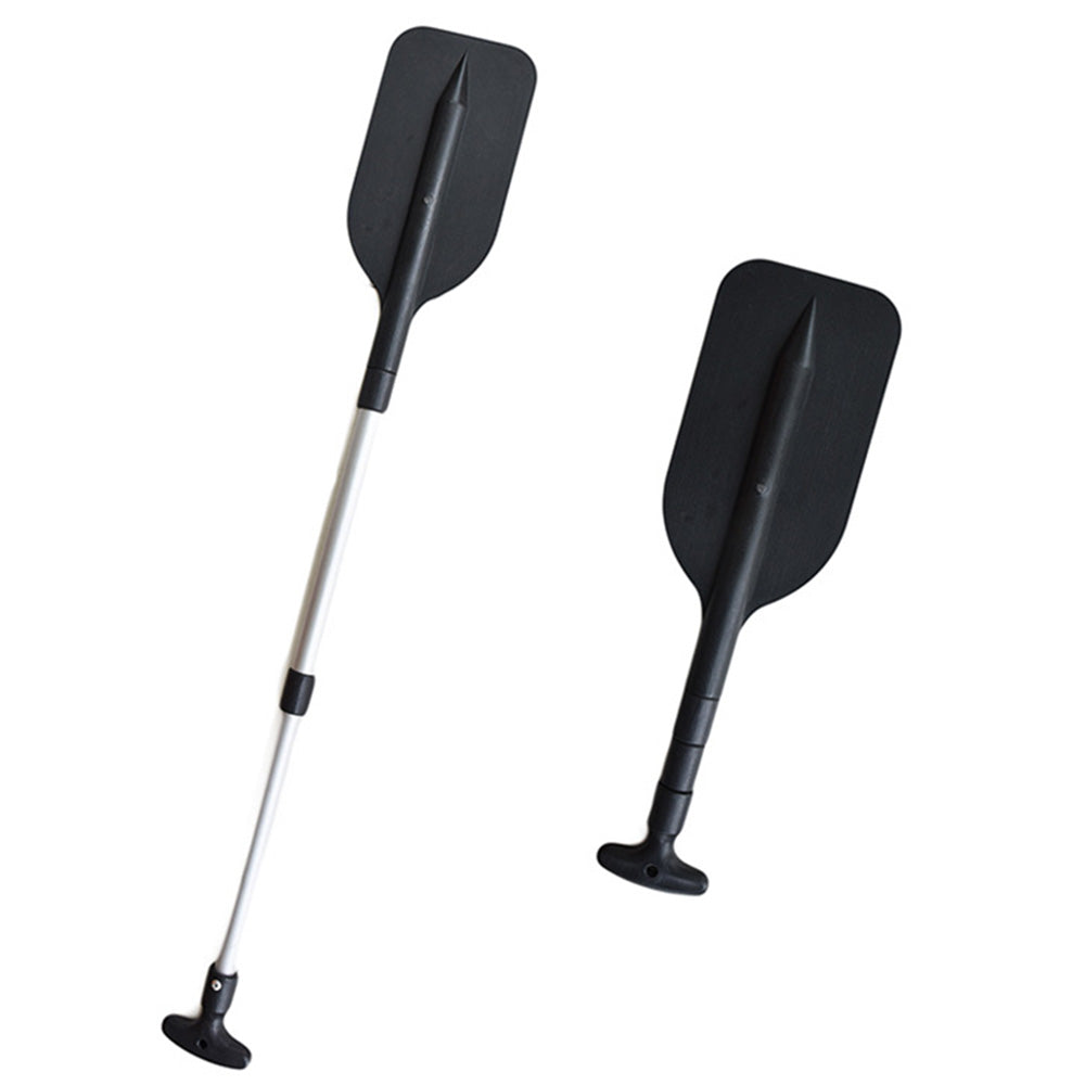 Telescoping Boat Paddle Portable Aluminium Shaft for Kayaing Boating Canoeing River Tubing Black