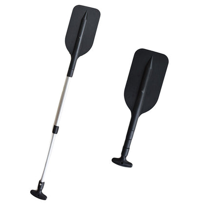 Telescoping Boat Paddle Portable Aluminium Shaft for Kayaing Boating Canoeing River Tubing Black