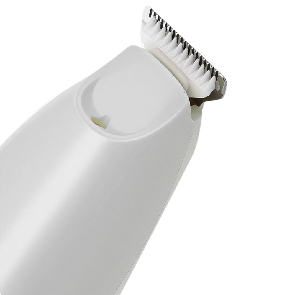 Pet Electric Paw Hair Trimmer with 18mm Ceramic Blade and LED Light - White