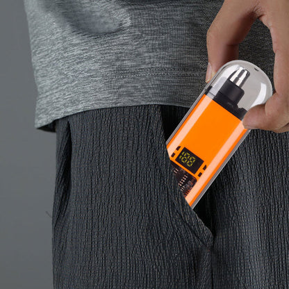 Portable Electric Nose Hair Trimmer Rechargeable Ear Nose Hair Trimmer for Men Women Orange