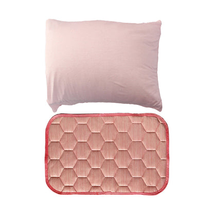 Pillowcase and Pillow Towel Set Cooling Pillow Covering Decorative Cushion Cover Set Pink