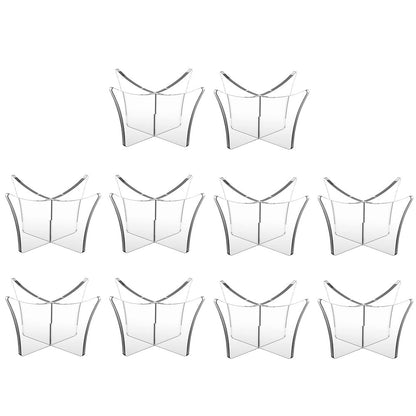 10 Pack Acrylic Ball Display Stand Clear Sports Ball Holder for Basketball and Football