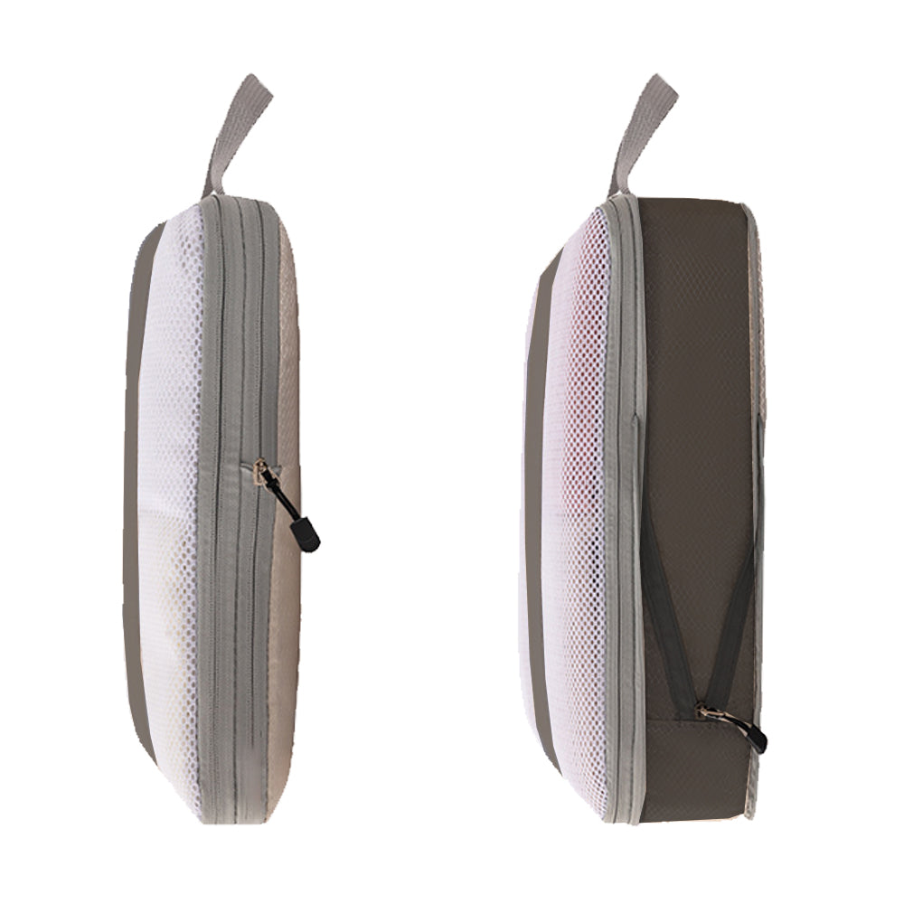 3Pcs Compression Packing Cubes for Travel Lightweight Storage Bags Set-Grey