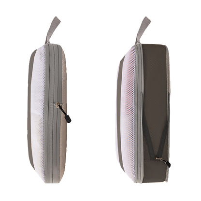 3Pcs Compression Packing Cubes for Travel Lightweight Storage Bags Set-Grey