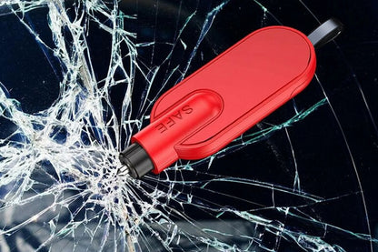 Car Emergency Escape Tool Glass Breaker security Hammer Seatbelt Cutter-Red