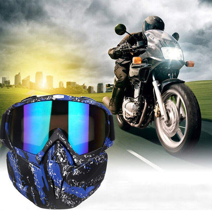 Ski Goggles Snowmobile Face Mask with Sun Glasses for Outdoor Sport