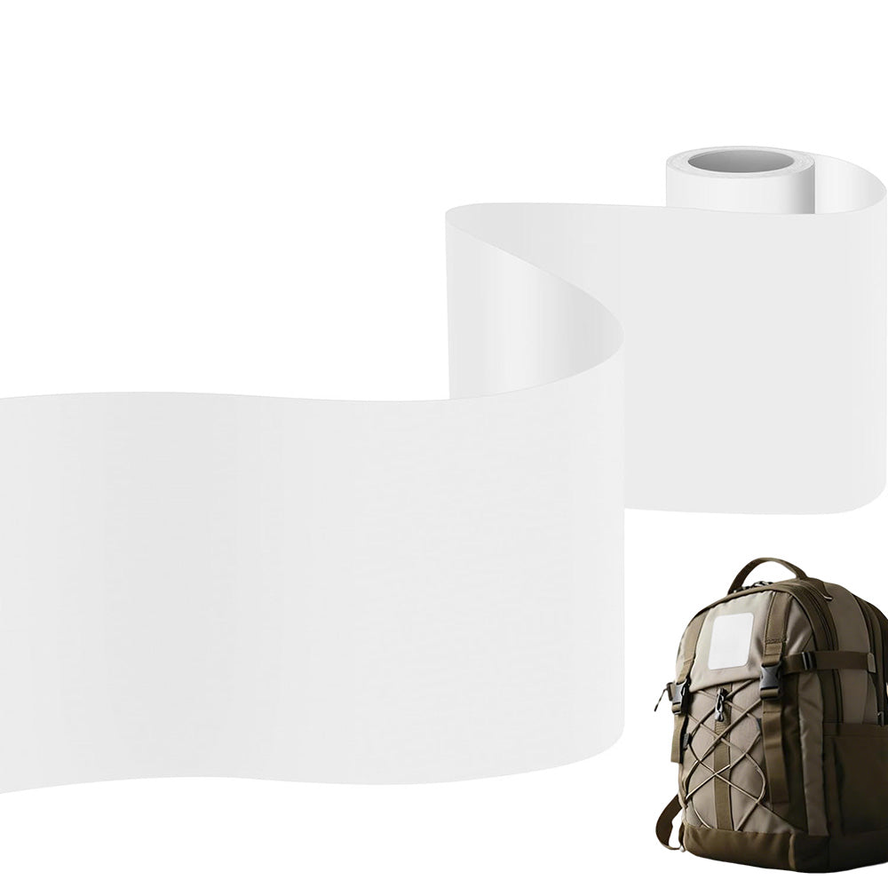 Self Adhesive Nylon Fabric Repair Tape 10 x 200cm Waterproof for Tents Backpacks-White