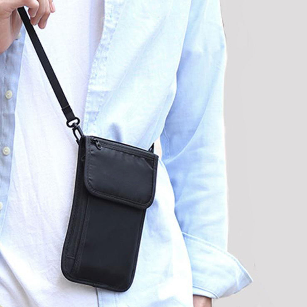 RFID-Blocking Wallet Travel Security Passport Card Holder Anti-Theft Pouch