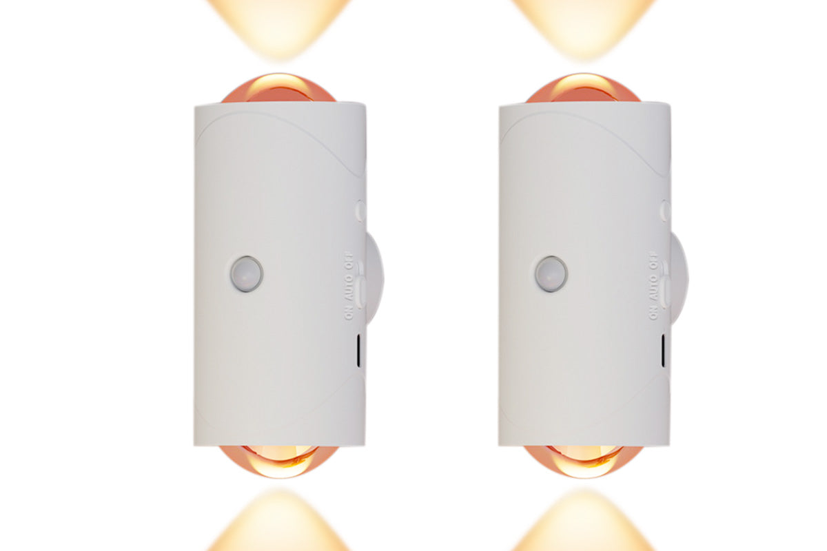 2Pcs Motion Sensor Night Light  Wall Light USB Charging Wireless Sunset Lamp