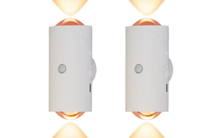 2Pcs Motion Sensor Night Light  Wall Light USB Charging Wireless Sunset Lamp