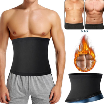 Men Waist Shaper Sweat Belt Slimming Sauna Belt Blue Coating