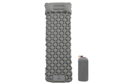 Portable Soft Waterproof Inflating Camping Sleeping Pad For Backpacking Hiking Picnic-Grey
