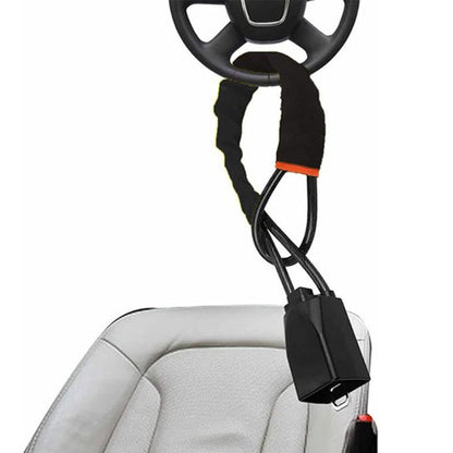 Car Steering Wheel Lock security band Anti-Theft Adjustable Lock Device-Yellow