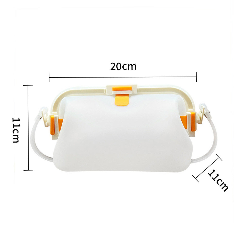 Water-resistant Foldable Silicone Beach Bag with Handle - Green