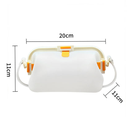 Water-resistant Foldable Silicone Beach Bag with Handle - Green