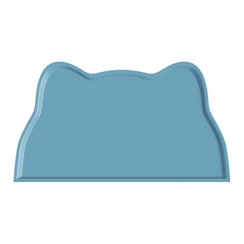 Silicone Pet Feeding Mat with Raised Spill Edge - Blue