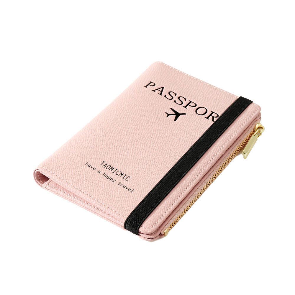 RFID Blocking Passport Holder Card Holder Travel Wallet Pink