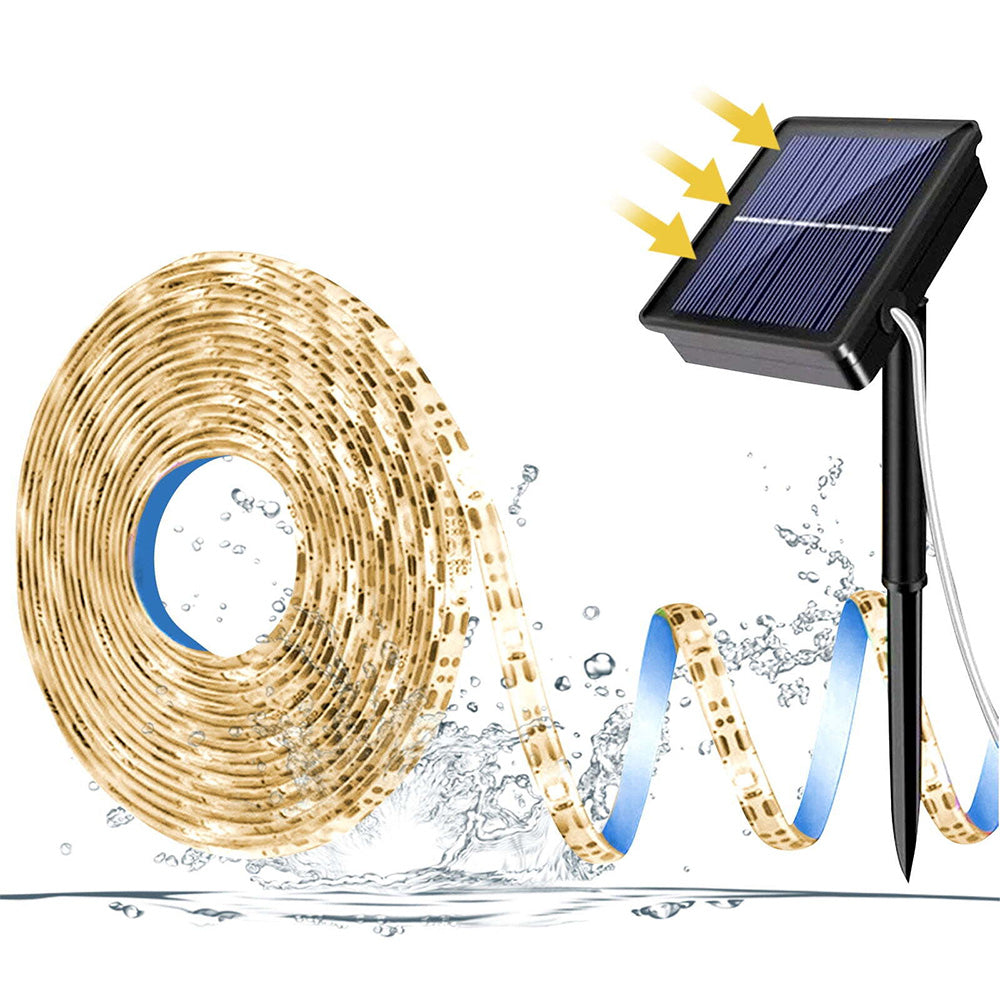 5 Meter Solar LED Strip Lights for Garden Steps Stairs Pool and Pergola Decoration Warm White