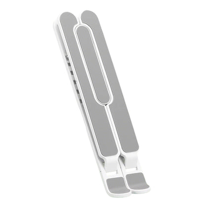 Foldable Aluminum Laptop Stand with Adjustable Height for Desk-White