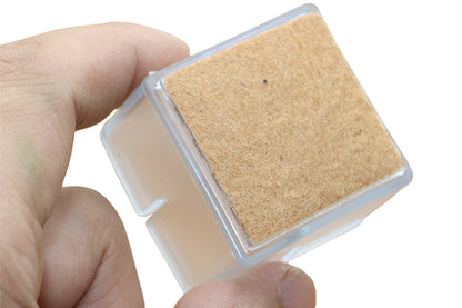 32Pcs Chair Leg Floor Protectors Silicone Soft Square Round Covers Felt Bottom Silicone Pads with Glide Pads-Square