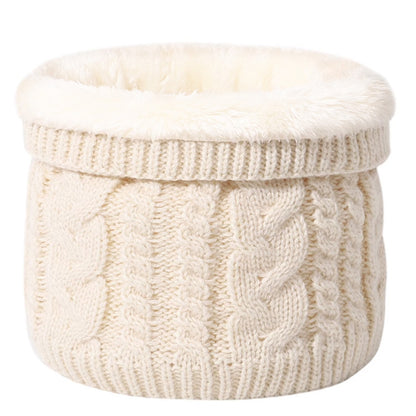 Winter Neck Gaiter Fleece Thick Neck Warmer Cover Ski Gaiters for Men Women-Beige