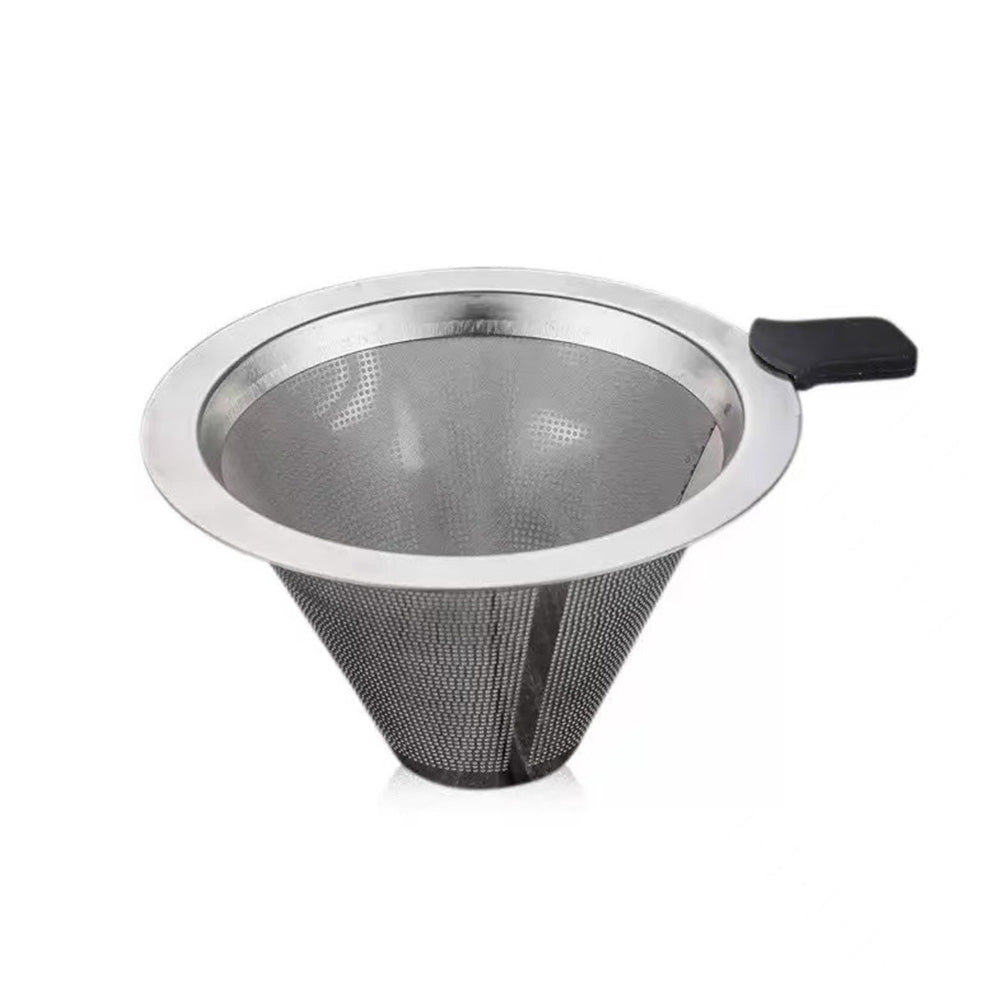 Pour Over Coffee Maker Borosilicate Glass Carafe with Reusable Stainless Steel Filter-600ml