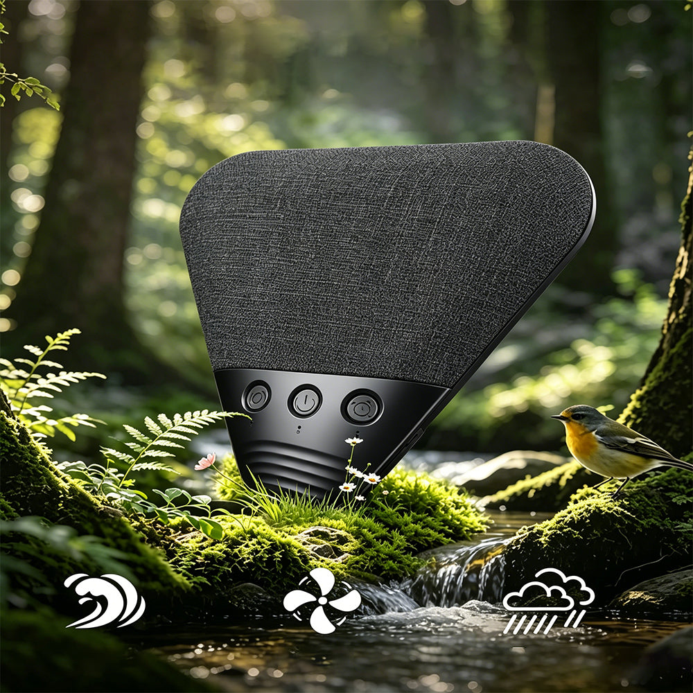 Pillow Speaker Bluetooth Under Pillow Sleep Speaker with White Noise-Black