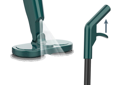 Cordless Electric Mop Power Spray Spin Mops For Floor Cleaning Hardwood Floor Scrubber Detachable Tank-Green