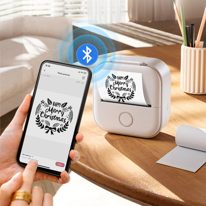 Phomemo T02 Mini Bluetooth Thermal Sticker Printer Portable Pocket Photo Printer White
