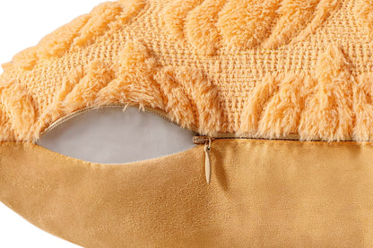 Fall Pillow Covers Halloween Pumpkins Faux Fur Pillowcase for Chair Sofa-Orange