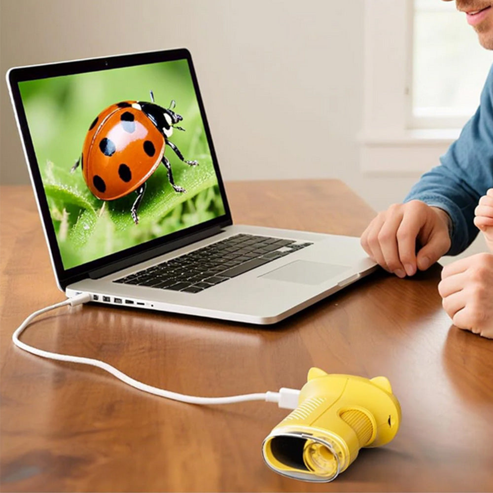 1000X Handheld Microscope 1080P Mini Pocket Digital Microscopes-Yellow