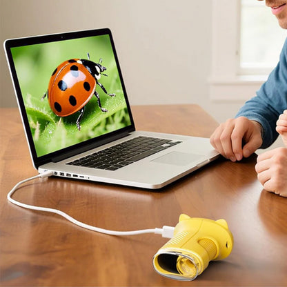 1000X Handheld Microscope 1080P Mini Pocket Digital Microscopes-Yellow