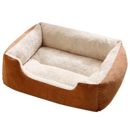 Rectangle Pet Bed for Dogs Cats Beds Warming Soft Calming Sleeping Puppy Bed Coffee