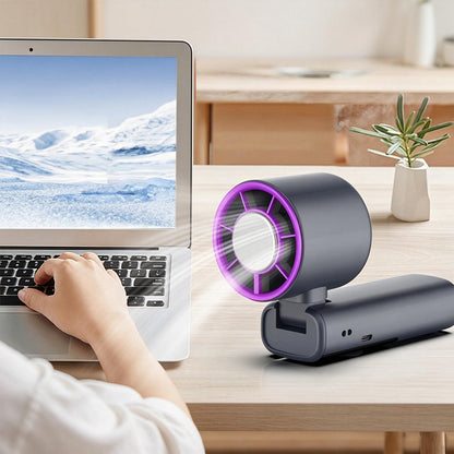 Semiconductor Cooling Handheld Fan 199 Speeds Portable Fan - Grey