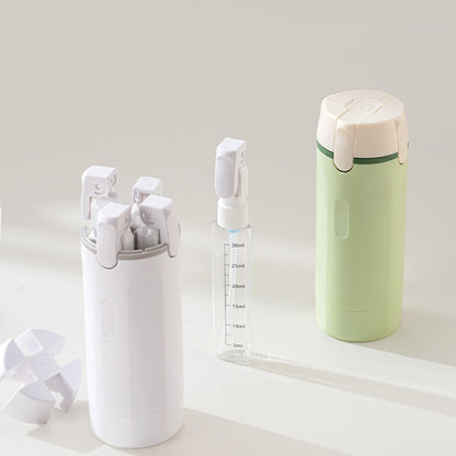 4 in 1 Travel Dispenser with 30ml Travel Bottles Travel Bottles for Shampoo Lotion-Green