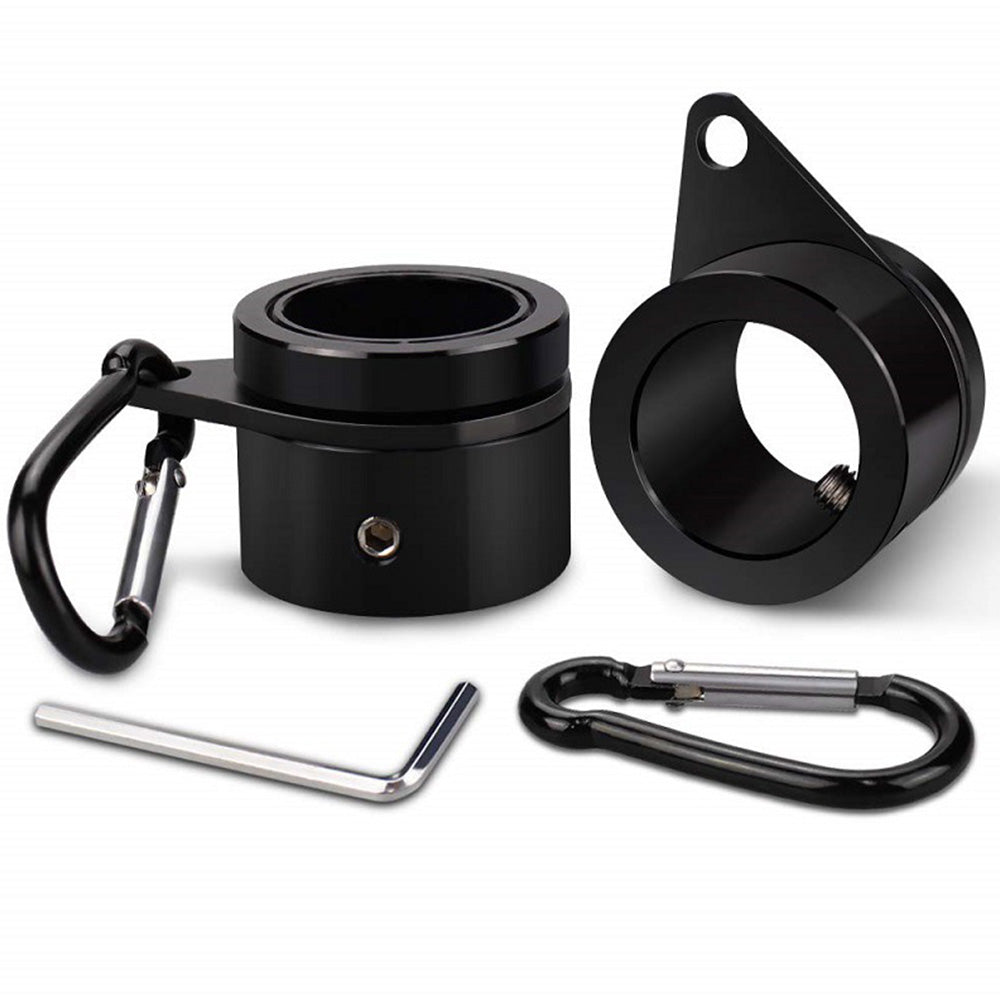 2 Pcs Metal Flag Pole Rings Aluminum Alloy Swivels Flagpole Rings Black