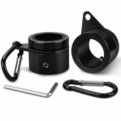 2 Pcs Metal Flag Pole Rings Aluminum Alloy Swivels Flagpole Rings Black