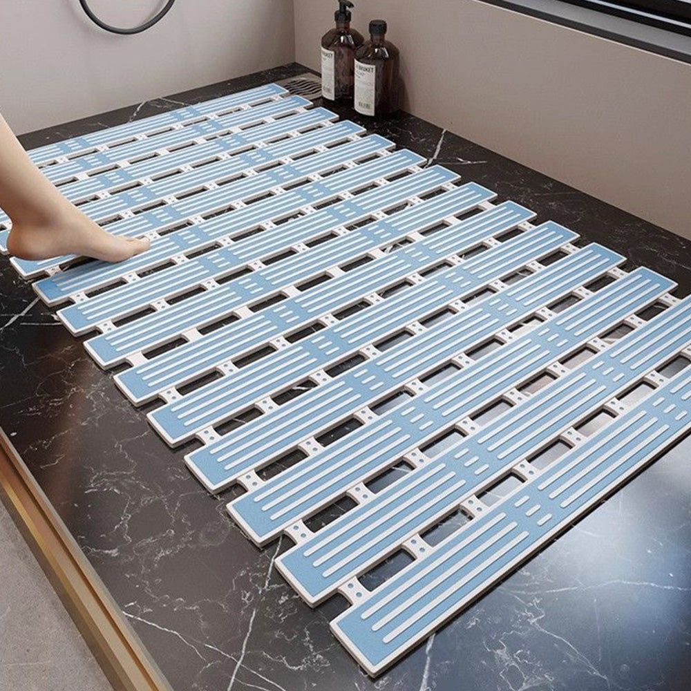 Non Slip Shower Mat with Suction Cups-Blue