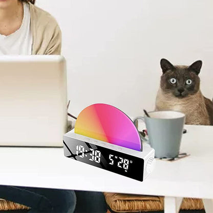 Sunrise Alarm Clock with LED Mood Light & Smart Wake-Up Function White