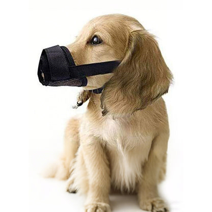 2Pcs Dog Muzzle Anti Bite Chewing Mesh Mask Training for Small Medium Large Dogs-Pink