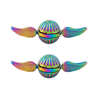 2Pcs Fidget Sphere Spinner Desk Spinning Toy Wings Finger Hand Spinner Mixed Color