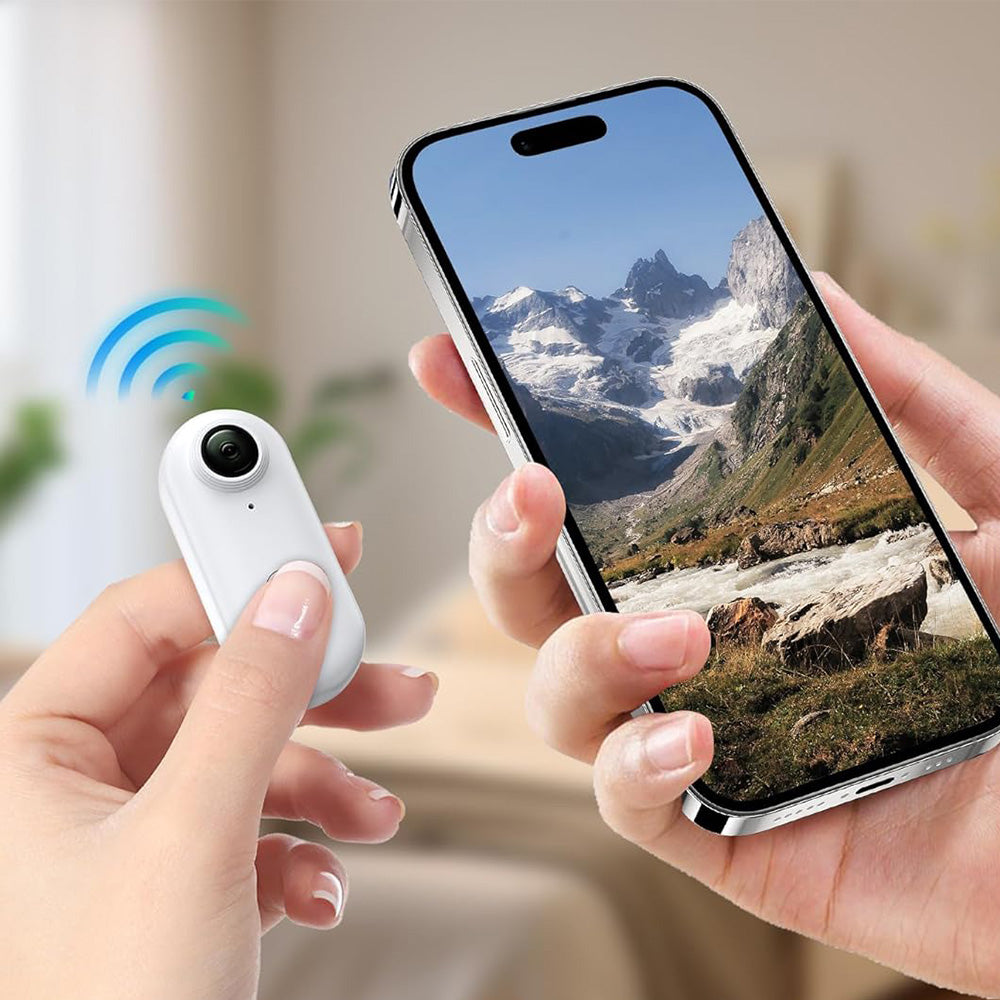 4K Mini Thumb Action Camera Portable Wearable Body Cam with Rotating Clip White