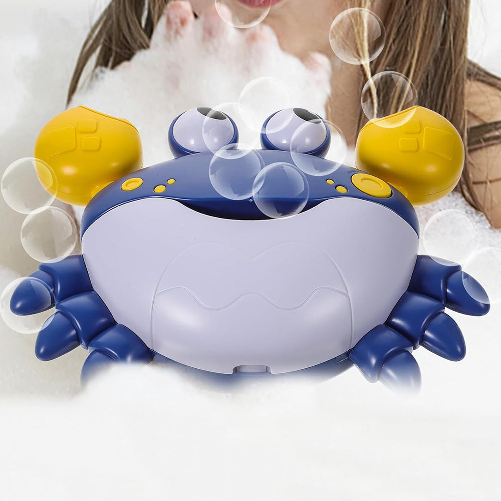 Crab Bubble Machine Bath Toy ¨C With Music for Kids and Toddlers Bath Time Fun Blue