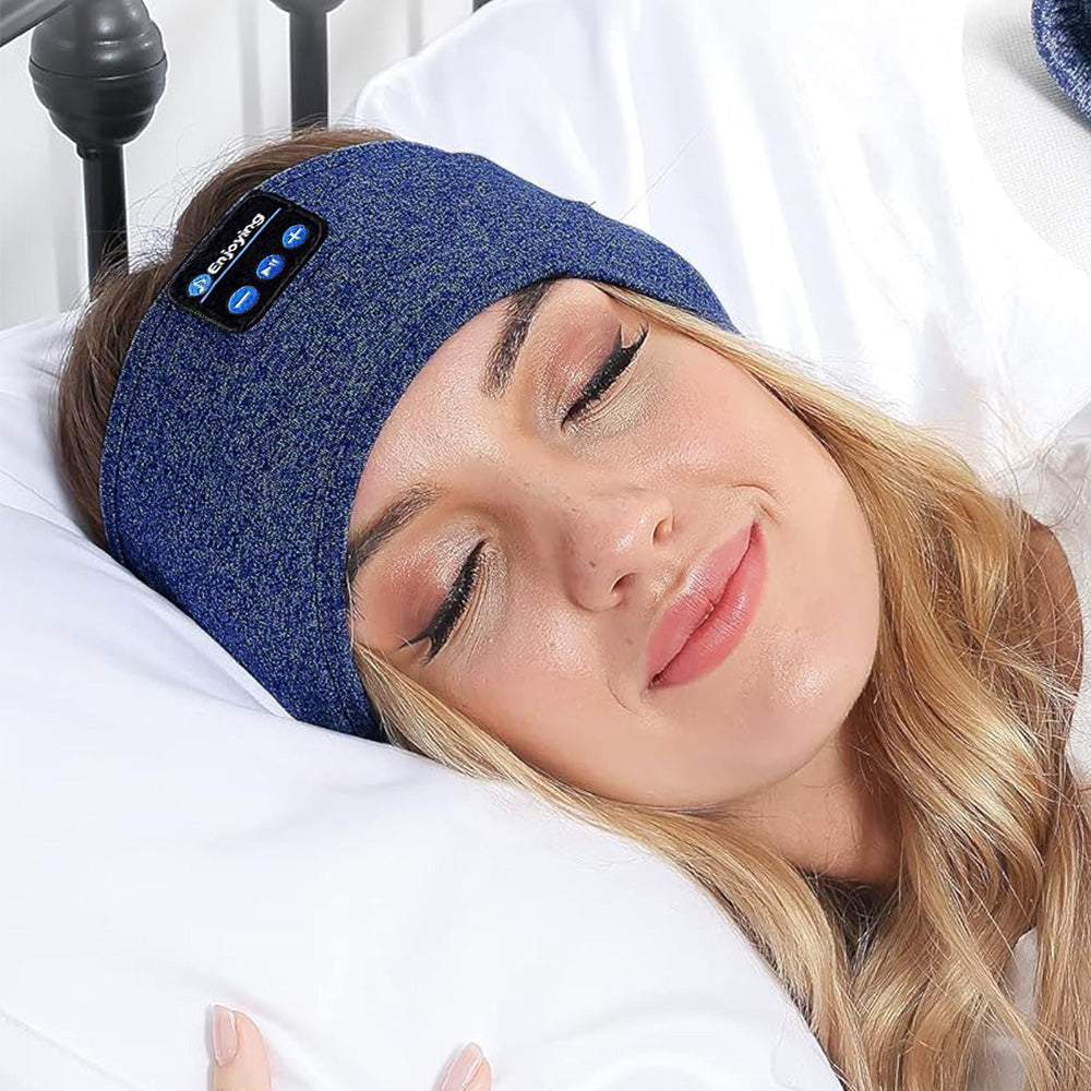 Bluetooth Sleeping Headphones Wireless Music Headband Stereo Earphone for Sport Sleep Yoga Meditation Blue