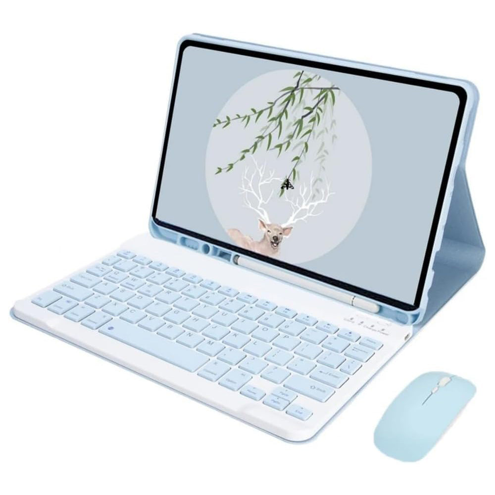 Keyboard Case & Mouse for Samsung Tab S11 S10 S9 S8 S7 - Blue