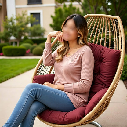 120x60cm Hanging Chair Cushion Pad-Red