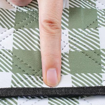 Outdoor Picnic Blanket Splash-resistant Foldable Travel Mat 203x203cm-Green